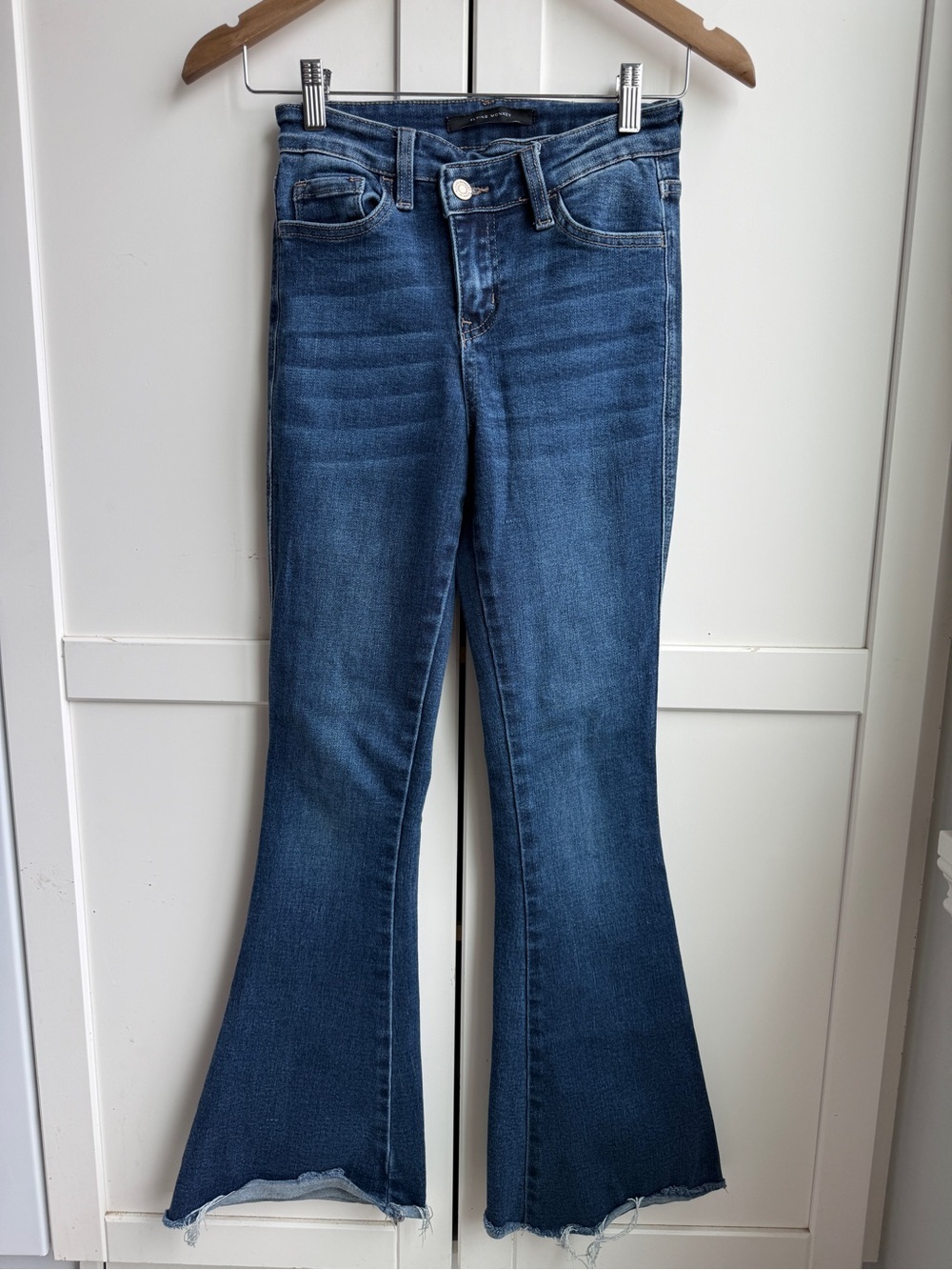 Flying Monkey High Rise Flare Jeans Size 23 Medium Wash